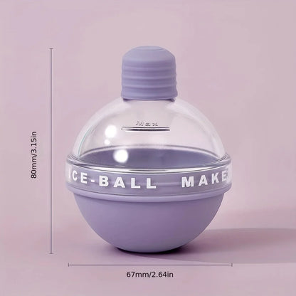 4Pcs Ice Cube Mold round Ice Hockey Premium Silicone Ice Sphere Molds Seamless 2.5In Ice Balls Kitchen Must-Have for Chilled